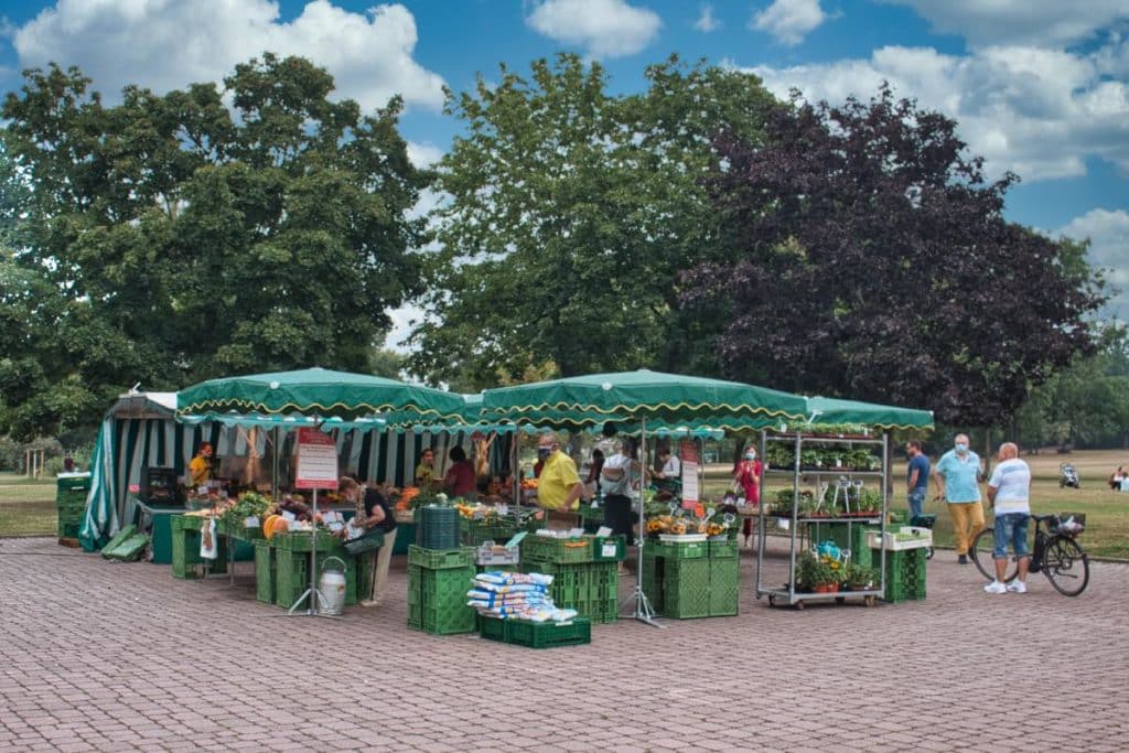 Wochenmarkt Alaunpark Dresden Neustadt