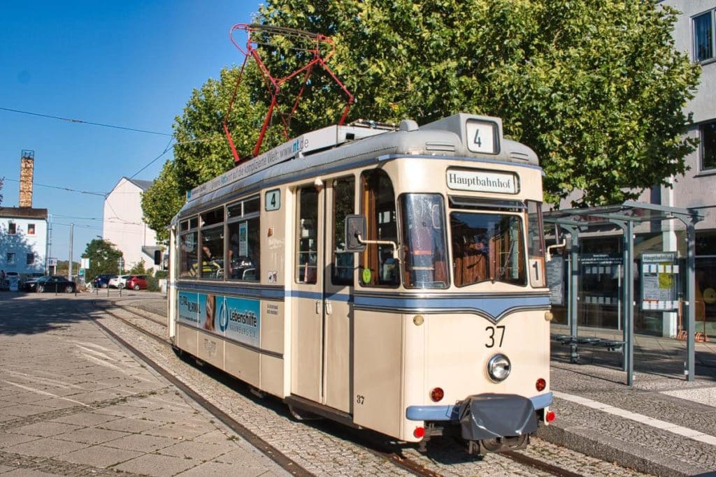 Saale-Unstrut-Sehenswürdigkeiten Straßenbahn Naumburg