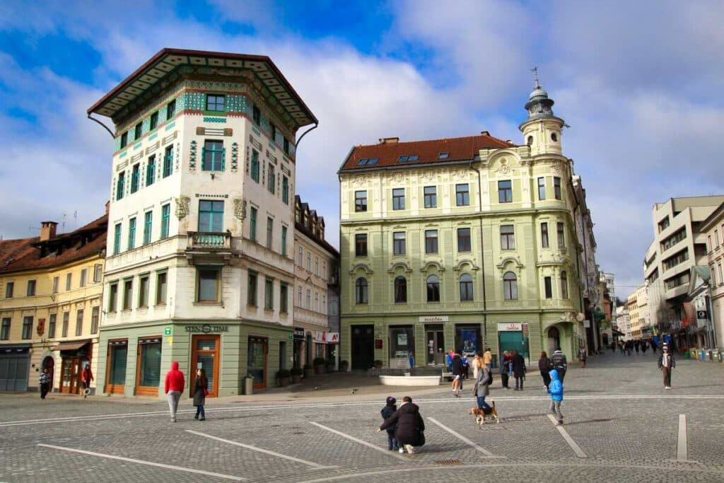Ljubljana Sehenswürdigkeiten Presernov Trg Preseren