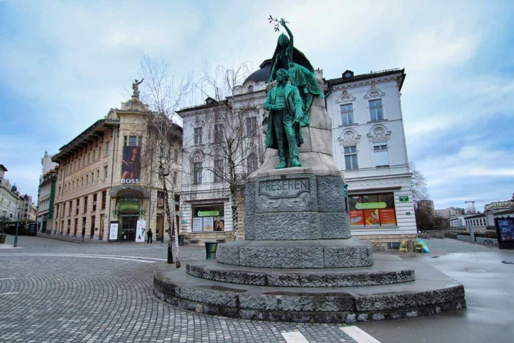 Ljubljana sights Presernov trg