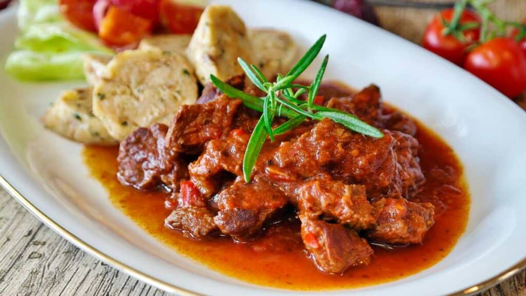 Tschechische Küche Gulasch