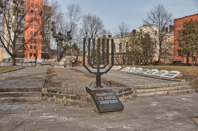 Holocaust in Lviv ghetto monument Lviv Ukraine